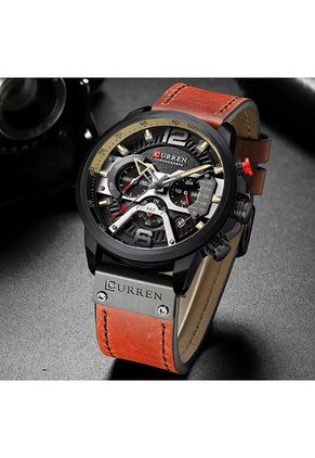 Reloj Curren 8329 Cronógrafo Caja Negra - Marrón