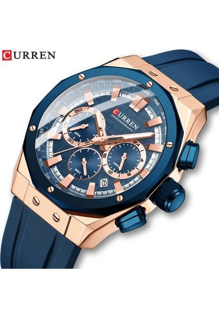 Reloj Curren 8464 Cronógrafo - Azul