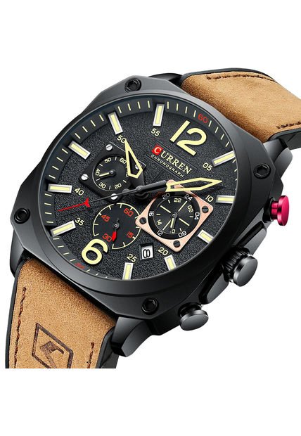 Reloj Curren 8398 Cronógrafo - Cafe