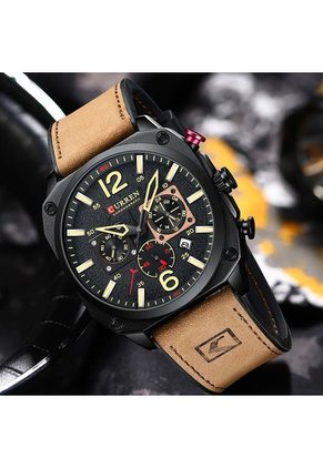 Reloj Curren 8398 Cronógrafo - Cafe