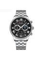 Reloj Curren 8427 Cronógrafo Tablero Negro - Plata de Curren