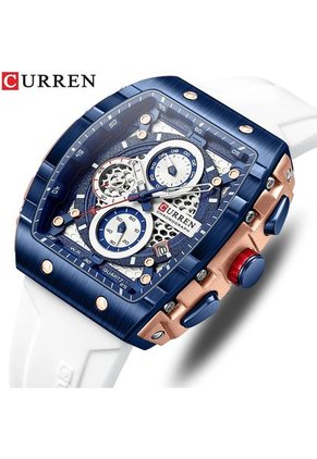 Reloj Curren 8442 Cronógrafo - Blanco