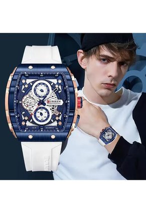 Reloj Curren 8442 Cronógrafo - Blanco