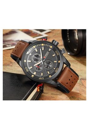 Reloj Para Hombre Curren 8250 8250Cfbk Marr\u00f3n