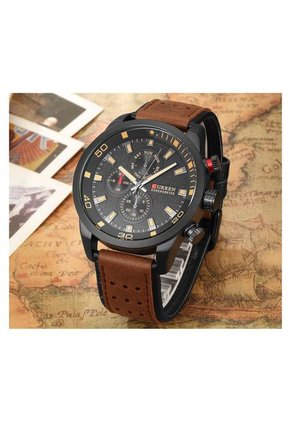 Reloj Para Hombre Curren 8250 8250Cfbk Marr\u00f3n