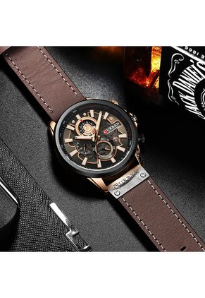 Reloj Curren 8380 Cronógrafo - Café Oscuro