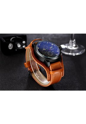 Reloj Curren Original 8225 Café Tablero Negro - Marrón