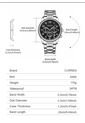 Reloj Curren 8466 Cronógrafo Tablero Negro - Plata de Curren