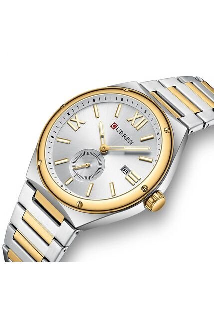 Reloj Curren 8471 Clasico Tablero Blanco - Bicolor