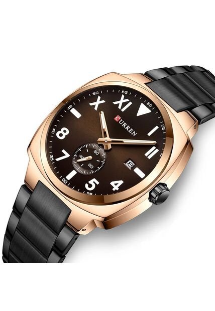 Reloj Curren 8472 Clasico Marco Dorado - Negro
