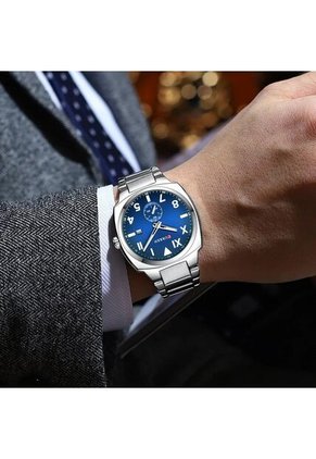 Reloj Curren 8472 Clasico Tablero Azul - Plata