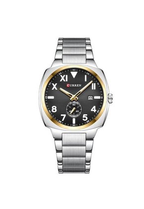 Reloj Curren 8472 Clasico Bisel Dorado - Plata