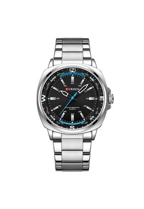 Reloj Curren 8455 Clasico Tablero Negro - Plata