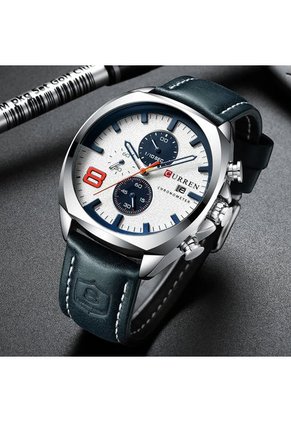 Reloj Hombre Curren Original 8324 Cronógrafo - Azul