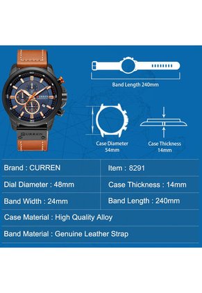 Reloj Curren 8291 Cronógrafo - Café