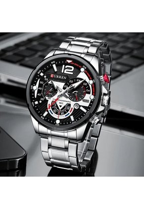 Reloj Curren 8395 Cronógrafo - Plata
