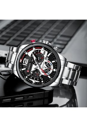 Reloj Curren 8395 Cronógrafo - Plata
