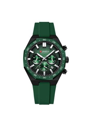 Reloj Curren 8489 Cronógrafo Tablero  Verde - Verde