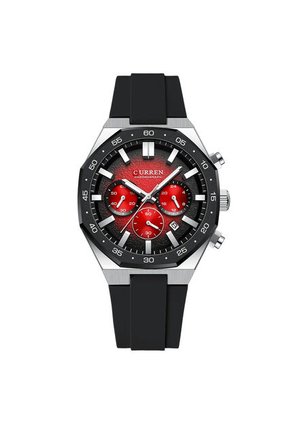 Reloj Curren 8489 Cronógrafo Tablero Rojo - Negro