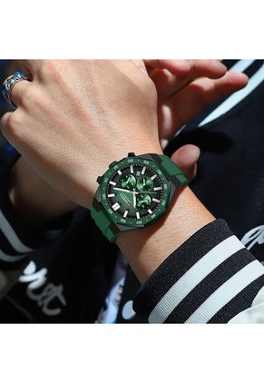 Reloj Curren 8489 Cronógrafo Tablero  Verde - Verde