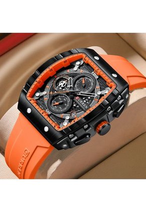 Reloj Curren Original 8442 Cronógrafo - Naranja