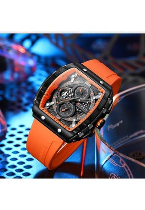 Reloj Curren Original 8442 Cronógrafo - Naranja