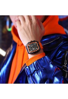 Reloj Curren Original 8442 Cronógrafo - Naranja