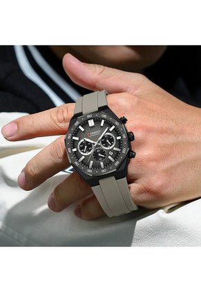 Reloj Curren 8489 Cronógrafo Tablero Negro - Gris