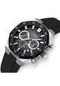Reloj Curren 8489 Cronógrafo Marco Plateado - Negro de Curren