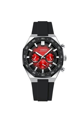 Reloj Curren 8489 Cronógrafo Tablero Rojo - Negro