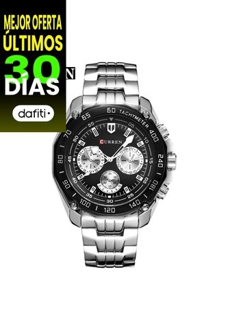 Reloj Para Hombre Curren 8077Slbk Plateado Curren