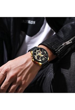 Reloj Curren 8395 Cronógrafo - Negro Dorado