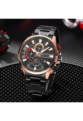 Reloj Curren 8415 Cronógrafo Todo Funcional - Negro