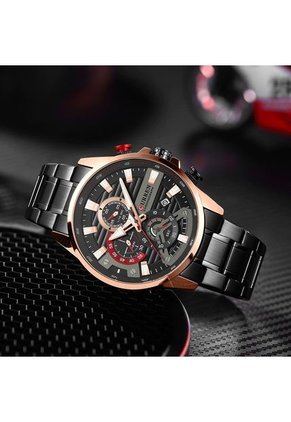 Reloj Curren 8415 Cronógrafo Todo Funcional - Negro