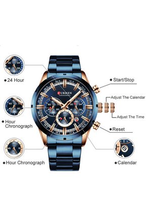 Reloj Curren 8355 Cronógrafo - Azul