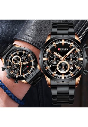 Reloj Curren 8355 Cronógrafo - Negro