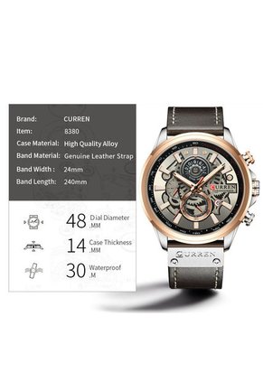Reloj Curren 8380 Cronógrafo - Café