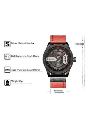 Reloj Curren 8301 Calendario - Rojo