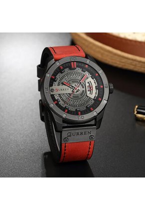 Reloj Curren 8301 Calendario - Rojo