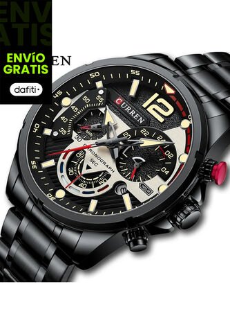 Reloj Curren 8395 Cronógrafo - Negro Curren