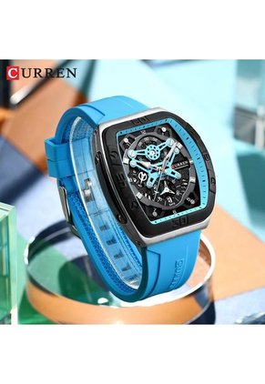 Reloj Curren 8443 Cronógrafo - Azul Claro
