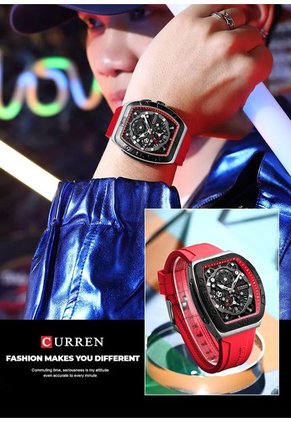 Reloj Curren 8443 Cronógrafo - Rojo