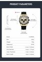 Reloj Curren 8464 Cronógrafo Marco Dorado - Negro de Curren