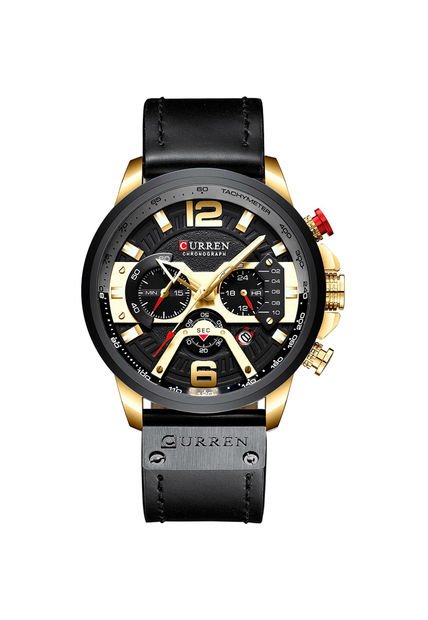 Reloj Curren 8329 Cronógrafo - Negro / Dorado