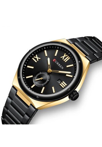 Reloj Curren 8471 Clasico Marco Dorado - Negro Curren
