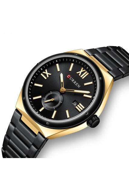 Reloj Curren 8471 Clasico Marco Dorado - Negro
