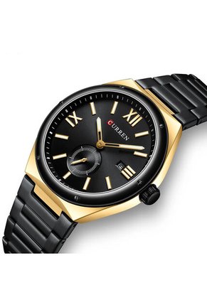 Reloj Curren 8471 Clasico Marco Dorado - Negro