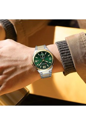 Reloj Curren 8471 Clasico Tablero Verde - Bicolor