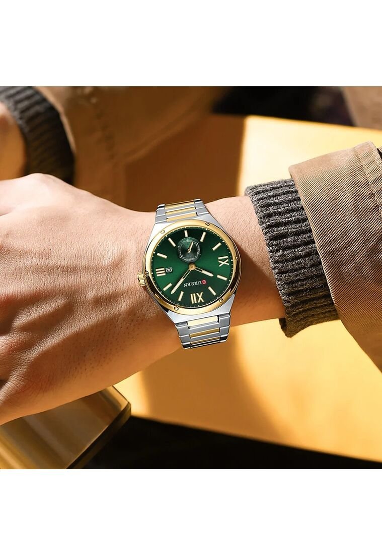 Reloj Curren 8471 Clasico Tablero Verde - Bicolor - Compra Ahora