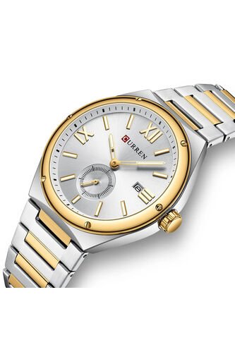 Reloj Curren 8471 Clasico Tablero Blanco - Bicolor Curren